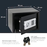 thumbnail of HMF Safe Tresor für Zuhause, Hotel oder Büro, Möbeltresor mit Zahlenschloss für DIN A4 Dokumente, 35 x 25 x 25 cm, Schwarz