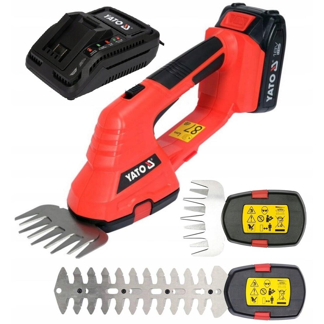 Taille-haies et coupe-herbes sans fil 18 (1 batterie + chargeur)