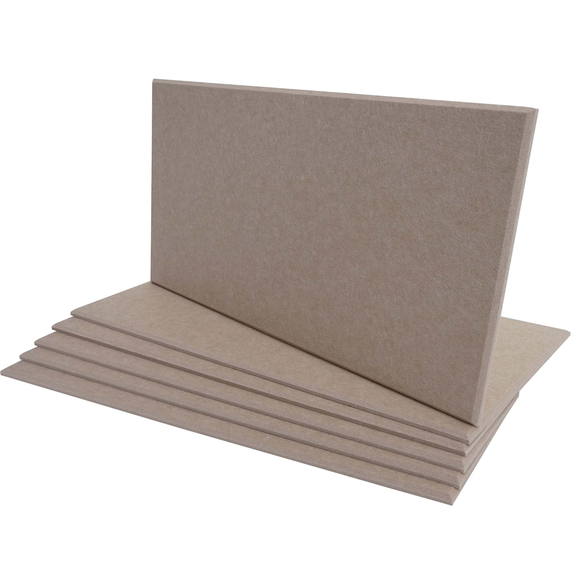 Set di 6 pannelli acustici da parete HWC-L52, pannelli da parete Pannelli acustici, fonoassorbenti 1mq superficie 60x30cm ~ marrone chiaro