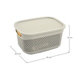 thumbnail of Middelgrote Rechthoekige Mand met Deksel 6.6 Liter Beige 7house