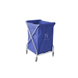 thumbnail of Carro de hotel de 215 l marca jami. Carro de lavanderia bolsa azul. estructura en x.