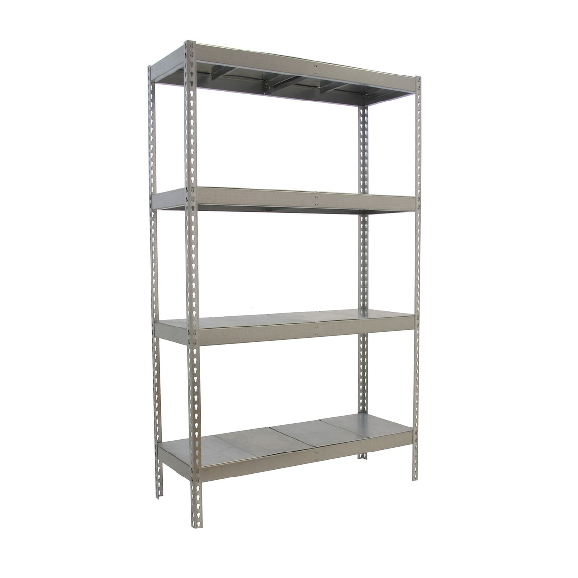 SimonRack Industrieregal, 2000x1800x750 mm, 600 kg am Biegepunkt, 4 Metallböden, Garagenregal, Verzinkt- Simonforte