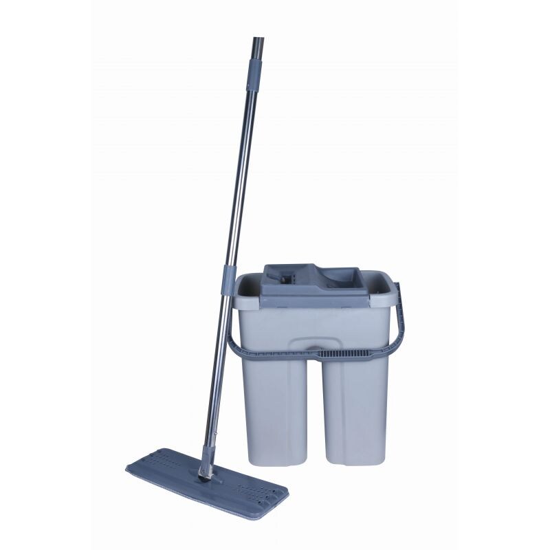 Balai plat vadrouille et seau gris  CC9070-GRE usage non-intensif Cenocco