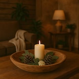 thumbnail of WellHome - Cuenco redondo de madera de teca 40x9cm