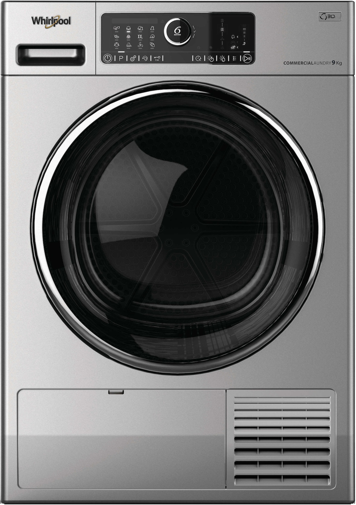 AWZ9HPS/PRO-M Silverline Gewerbe Wärmepumpentrockner Whirlpool 9kg Fassungsvermögen mit externen Münzautomat zeitgesteuert