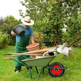 thumbnail of ECD Germany Schubkarrenrad 4er Set luftbereift 4.80/4.00-8 Ø390 mm, 200 kg, Reifen mit Stahlfelge Rot, Ersatzrad für Schubkarre