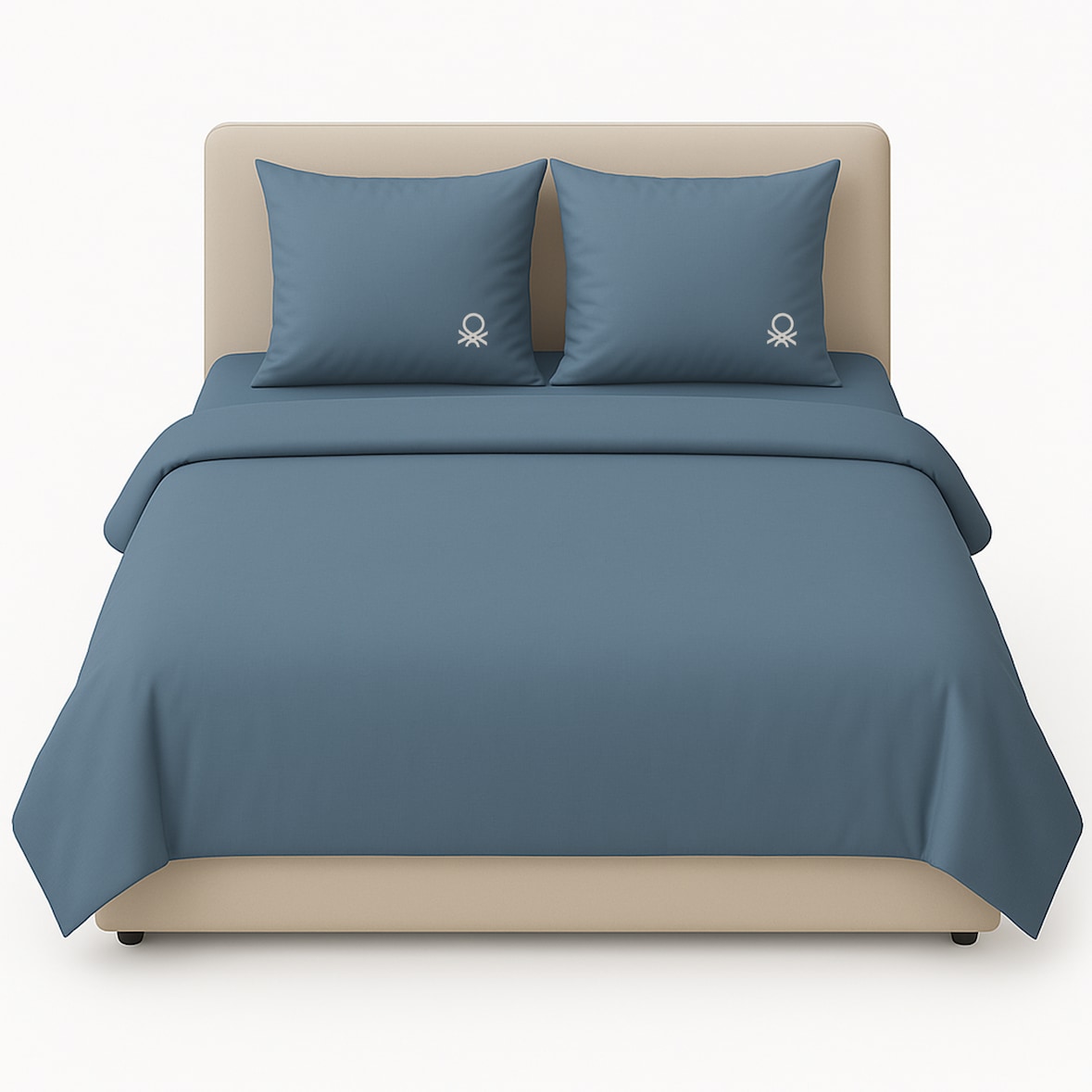 Benetton - Conjunto de cama de 3 peças: capa de edredom 260x240 cm, 2 fronhas 63x63 cm