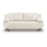 thumbnail of Banquette convertible 3 places TEIJO - Tissu bouclette beige - Coffre de rangement - L187 x P91x H82 cm AUCUNE