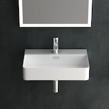thumbnail of Alpenberger Waschbecken 60 cm Breit | Waschtisch als Hängewaschbecken oder Aufsatzwaschbecken Weiß | Handwaschbecken mit Nano für Gäste WC Badezimmer