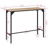 thumbnail of tectake Mesa de bar Kerry  Madeira Industrial Clara, Carvalho Sonoma