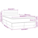 thumbnail of vidaXL Boxspringbett mit Matratze & LED Dunkelbraun 120x190 cm Stoff
