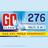thumbnail of 5 kg ca. 276 Sück GO clean! 12-in-1 Spülmaschinentabs - Pouches 18g in wasserlöslicher Folie. Starke Reinigungskraft gegen Schmutz und Fett.