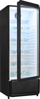 thumbnail of Exquisit Glastürkühlschrank GKS220-GT-431D schwarz | 240 l Nutzinhalt | No Frost | 1–10 °C | Standgerät