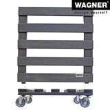 thumbnail of WAGNER Pflanzenroller PALETTI 38 x 38 x 9,5 cm, außen&innen, Holz, anthrazit, Softrollen, max 120 kg, EU Ware - 20041201