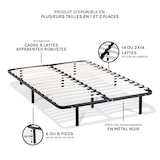 thumbnail of Sommier à lattes en métal  1 place  Coloris Noir  Livré en kit  90x200 cm SOMKIT OLYMPE LITERIE