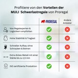 thumbnail of PROREGAL Schwerlastregal MULI | HxBxT 180x80x40cm | 5 Fachböden | Fachlast 150kg | Weiß | Lagerregal Kellerregal Werkstattregal Metallregal