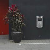 thumbnail of Danieli Store | Cenicero de pared con papelera para exterior en acero con lámina microperforada | 15 L