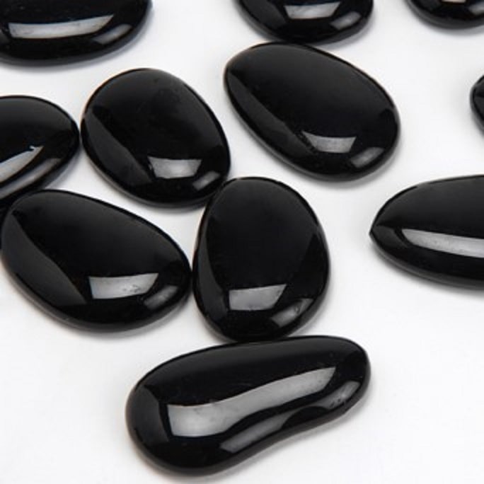 Galets en verre noirs - Seau de 4 kg -  Rond Verre Lou De Castellane 0.01x0.01 cm