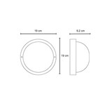 thumbnail of GLOUPIE Plafoniera Da Esterno Tonda A Parete Livigno, IP44 60 W, D. 19 x H 9,2 Cm, Corpo In Alluminio Nero E Calotta In Vetro