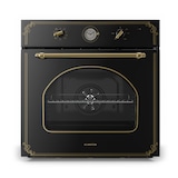thumbnail of Victoria Einbaubackofen Retro-Design 9 Funktionen 50-250°C schwarz Schwarz