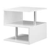 thumbnail of HOMCOM Tavolino Da Salotto con Ripiani Arredamento in Legno Bianco