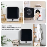 thumbnail of Wäschetrockner 3kg 4,5kg Mini Trockner Wandmontage Kompakter Elektrischer Ablufttrockner mit 5 Programmen Überhitzungsschutz 830W EnergieeffizientWeiß