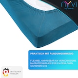thumbnail of Spannbettlaken DreamScience Premium - Komfort Spannbetttuch, 190g/m², Einlaufschutz, Bügelfrei, mit Gummizug 90x200 - 100x200 cm grau