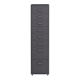 thumbnail of Helloshop26 - Caisson de bureau armoire meuble de rangement à roulettes avec 8 tiroirs 109 x 28 x 41 cm gris foncé 03_0009112