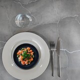 thumbnail of Restootab - Mesa 120x70cm - Modelo redondo - base branca - lua azul