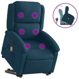 thumbnail of vidaXL Massagesessel mit Aufstehhilfe Blau Samt
