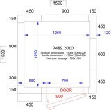 thumbnail of Tiefkühlzelle - 3,1 m³ - 1,5 x 1,5 - Höhe 2,2 m - inkl. Wandkühlaggregat - PREMIUM