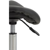 thumbnail of DELUKE® Sattelhocker mit Rollen VOULI Höhenverstellbar, Drehbar Kunstleder pflegeleicht Rollhocker Arbeitshocker Praxishocker Arzthocker Grau