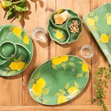 thumbnail of Plat ovale Lemon 39x28 cm -  Vert Ovale Grès Table Passion 39.00x28.00 cm