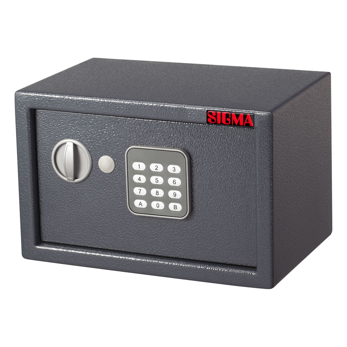 SIGMA Minitresor KSF2818, Stahl, 28 x 18 x 18 cm, elektronischer Schloss, 4.2 kg, grau