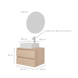 thumbnail of Ensemble meuble simple vasque SORRENTO 60cm + vasque + robinet + miroir