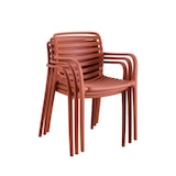 thumbnail of METRO PROFESSIONAL Cadeira de exterior empilhável Elaria, com braços, plástico, terracota