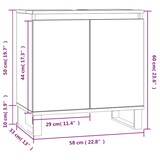 thumbnail of vidaXL Badschrank Hochglanz-Weiß 58x33x60 cm Holzwerkstoff