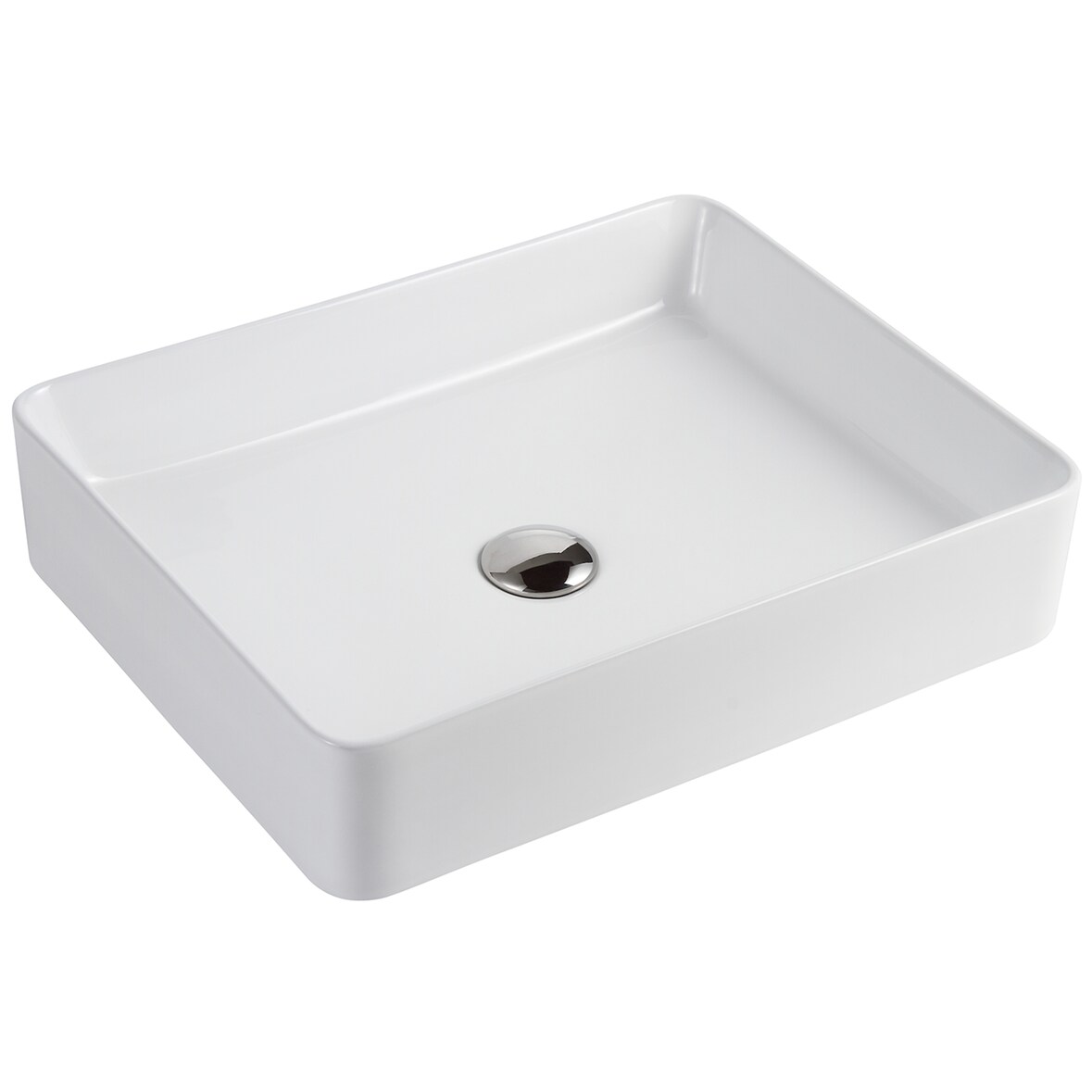 Alpenberger Design Aufsatzwaschbecken mit Nanobeschichtung | Keramik Waschbecken für Bad & Gäste-WC | Waschtisch Weiß mit Hahnloch | Modernes Becken