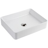 thumbnail of Alpenberger Design Aufsatzwaschbecken mit Nanobeschichtung | Keramik Waschbecken für Bad & Gäste-WC | Waschtisch Weiß mit Hahnloch | Modernes Becken