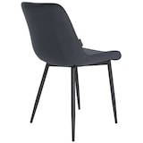 thumbnail of Silla de comedor Victoria con funda de terciopelo Negro