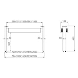 thumbnail of Display met LED verlichting - 2 tot 5 x GN 1/1 - Combisteel - B173,5- L- D14,2- h48,3- Roestvrij staal