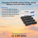 thumbnail of Kompatibel HP CF210X, CF211A, CF213A, CF212A Sparset 4 Toner alle Farben von D&C