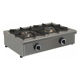 thumbnail of Piano cottura-Fornello gas da banco professionale, con 2 fuochi da 6,5+6,5 Kw, Amitek FG650