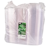 thumbnail of 4 X 50 Feinkost- und Salatschalen mit Klappdeckeln, PLA "pure" 750 ml 6,6 cm x 20,5 cm x 16,8 cm glasklar