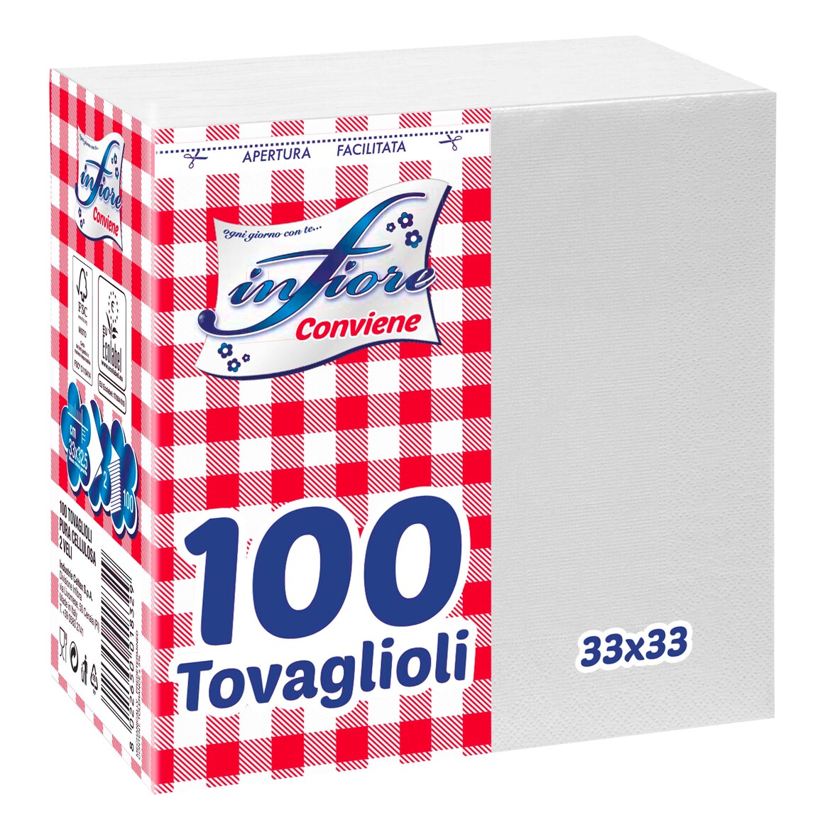 Infiore conviene tovaglioli doppiovelo compatti 33x33 - 24 cf