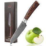 thumbnail of Wakoli EDIB Kleines Santokumesser aus Damast I 12cm Klinge I Pakka Griff