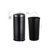 thumbnail of METRO Professional Treteimer, Edelstahl, Ø 29.2 x 67 cm, 30 L, grau