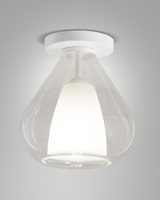 thumbnail of Lila - Runde Deckenleuchte d.20cm Fabas Luce - Wandleuchte mit E27 LED-Glühbirne MAX 40W - Transparent