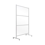 thumbnail of Bi-Office Mobile Trennwand, Spritzschutz, Glas, mit Aluminiumrahmen, silber 120 x 150 cm