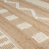 thumbnail of Naturfaser Teppich Jute Wolle Baumwolle handgewebt strukturiert Boho Ethno | 120x170cm